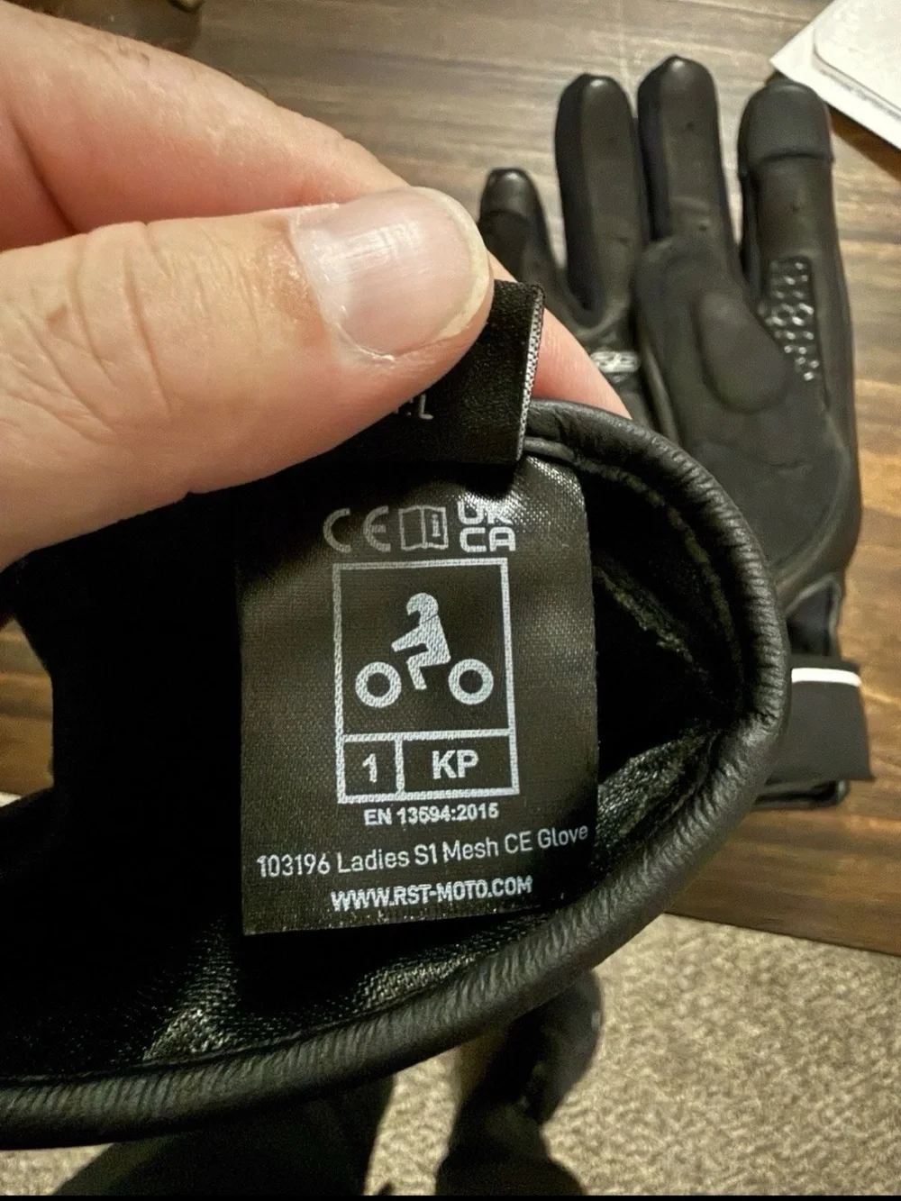 Women’s Black RST S-1 Protective Riding Gloves